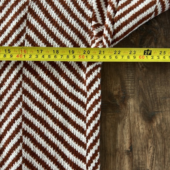 NWOT Fortune + Ivy Chevron Knit Cardigan Sweater Oversized Size Small - Picture 12 of 12